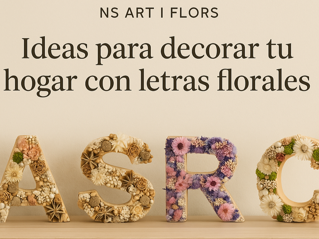 Ideas para decorar tu hogar con letras florales