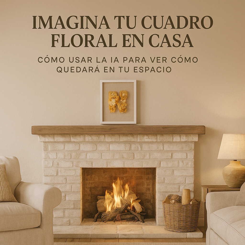Imagina tu cuadro floral en casa: cómo usar la IA para ver cómo quedará en tu espacio
